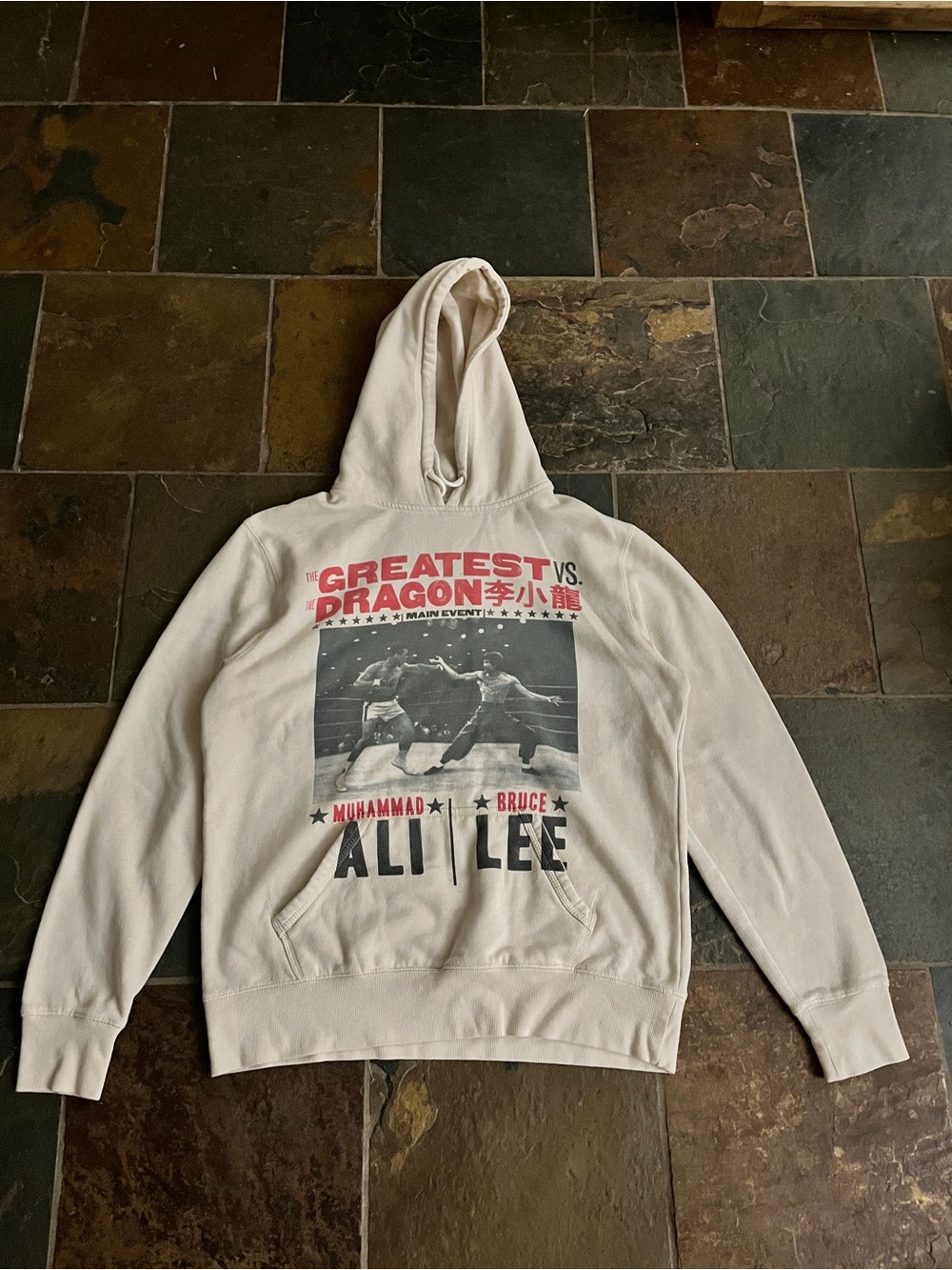 Roots of Fight Ali vs Lee Hoodie Beige L